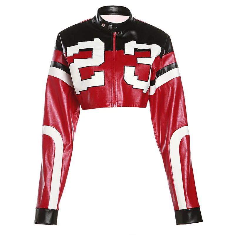 Veste Varsity Femme en Cuir - Blouson Streetwear Automne