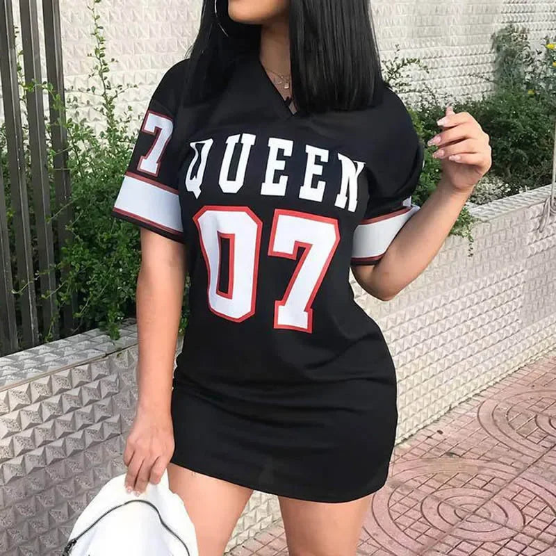 T-shirt Femme Col V Imprimé - Haut Décontracté Été