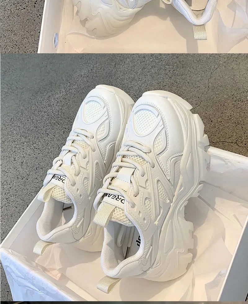 Baskets Femme Plateforme - Chaussures Sport Décontractées Été
