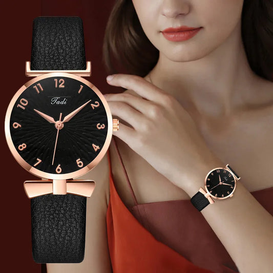 Mode femmes Montre bracelet en cuir Pu Montre-bracelet montres à Quartz pour femmes horloge dames Montre cadeau Reloj Mujer Montre Femme