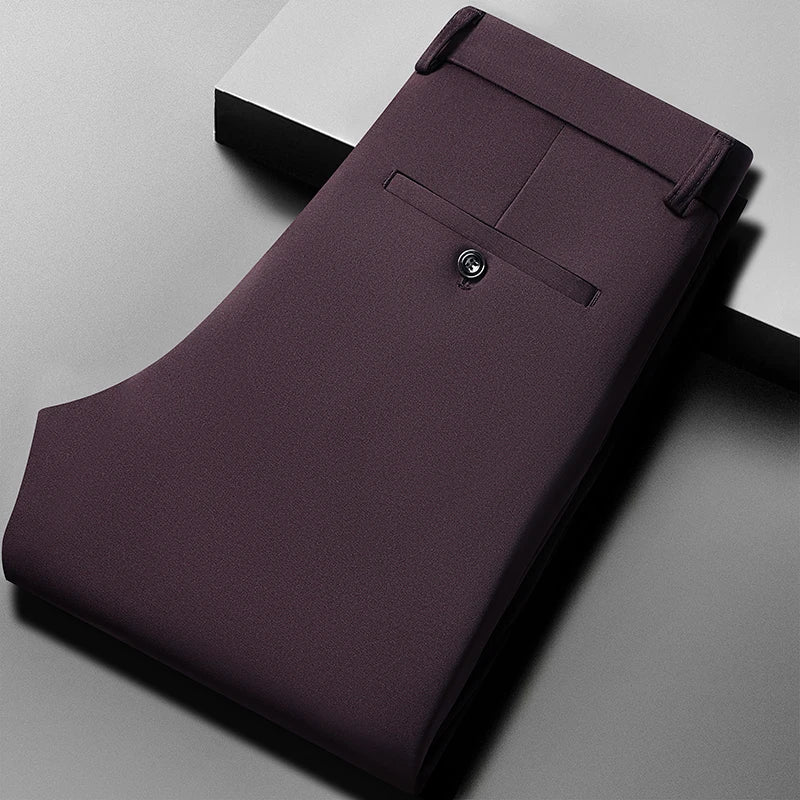 Pantalon Homme Été Extensible - Tissu Soyeux Sans Repassage - Lencensa 