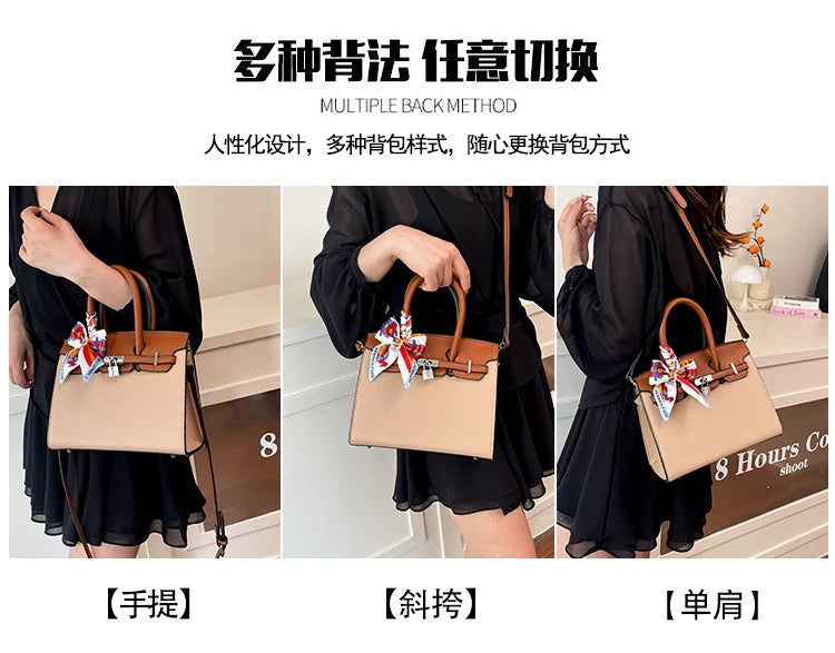 Sac à main de luxe léger et Portable pour femmes, sac à main de tempérament pratique, multifonctionnel, polyvalent, grande capacité, mode Simple - Lencensa 