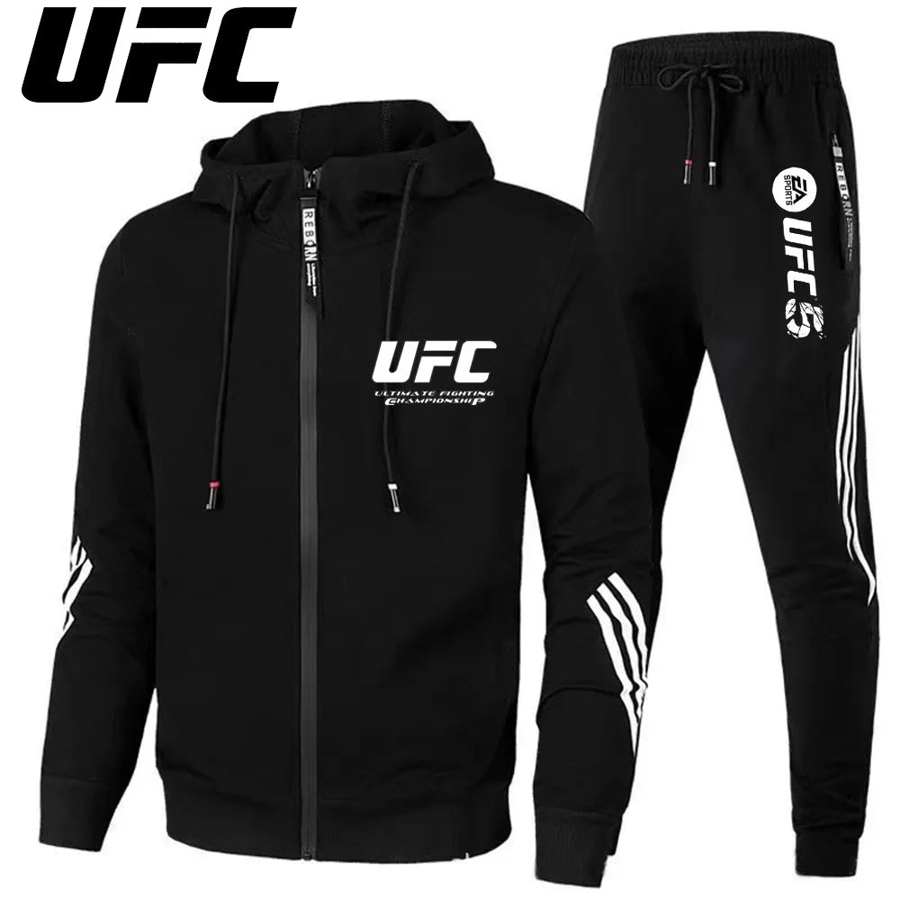 Ensemble de Sport UFC Frontier - Survêtement Homme Femme avec Veste à Capuche et Zip - Lencensa 