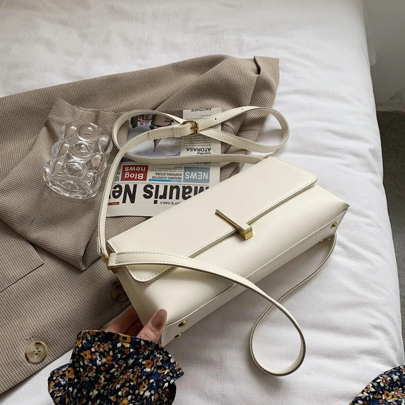 Hot Sacs En Cuir Pu Pour Femmes, Sac Messager Simple, Décontraé, Tout Match, Mode Initiée, Nouveau Style Coréen, Dames