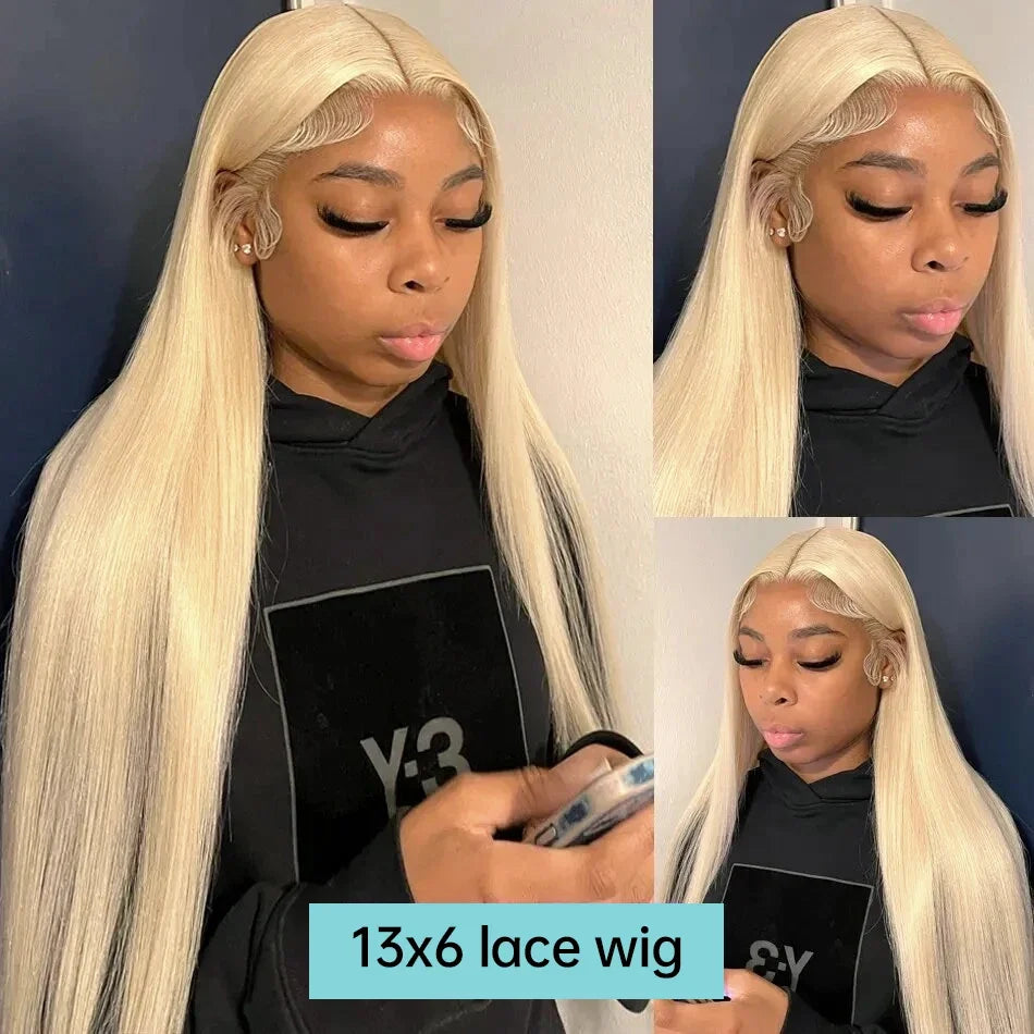 Perruque Lace Front Wig brésilienne naturelle lisse-Sophia, blond 613, 13x6, 13x4, perruque Lace Frmetals transparente, pour femmes africaines