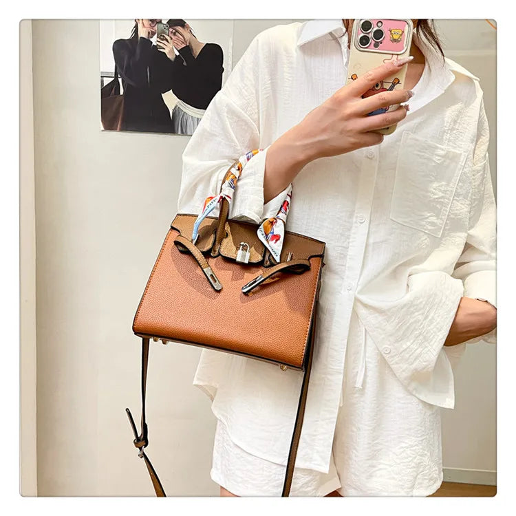 Sac à main de luxe léger et Portable pour femmes, sac à main de tempérament pratique, multifonctionnel, polyvalent, grande capacité, mode Simple - Lencensa 