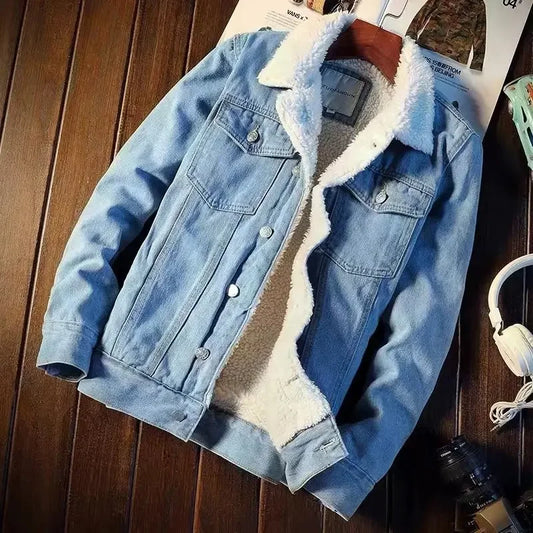 Veste Jean Premium Lencensa - Doublée Polaire Style Asiatique - Qualité Exceptionnelle Hiver