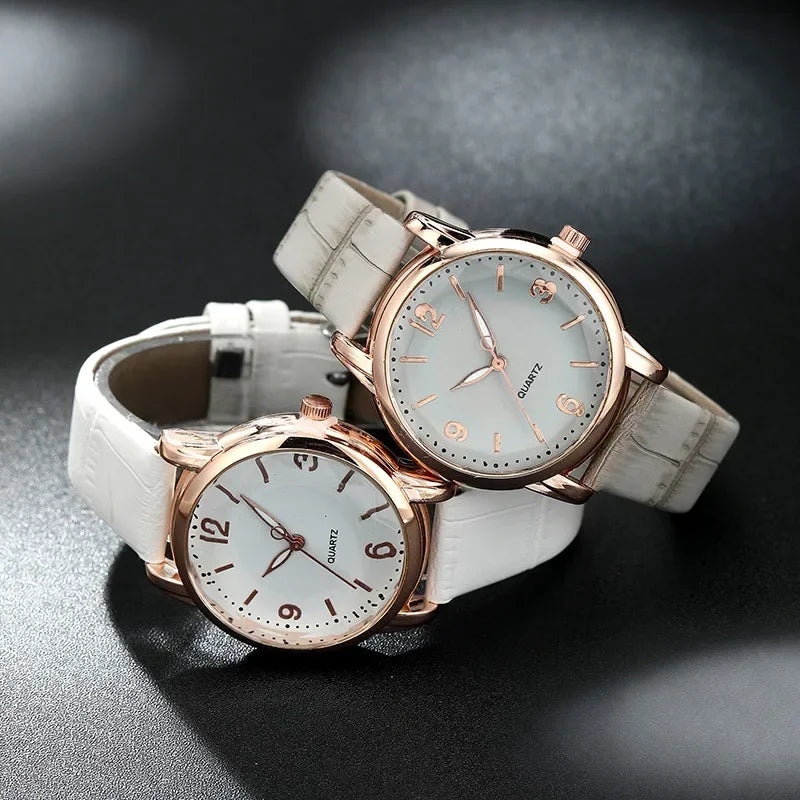 Montres de luxe en cuir pour femmes, montre-bracelet à quartz, mode féminine