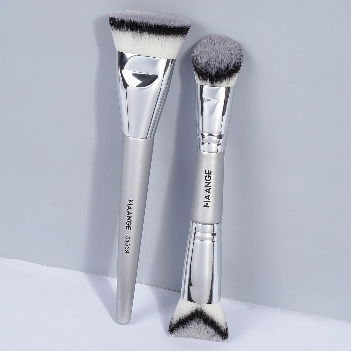 MAANGE-Ensemble de pinceaux de maquillage à double tête, outils de maquillage doux pour la peau, fond de teint, poudre, correcteur, fard à joues, bronzant - Lencensa 