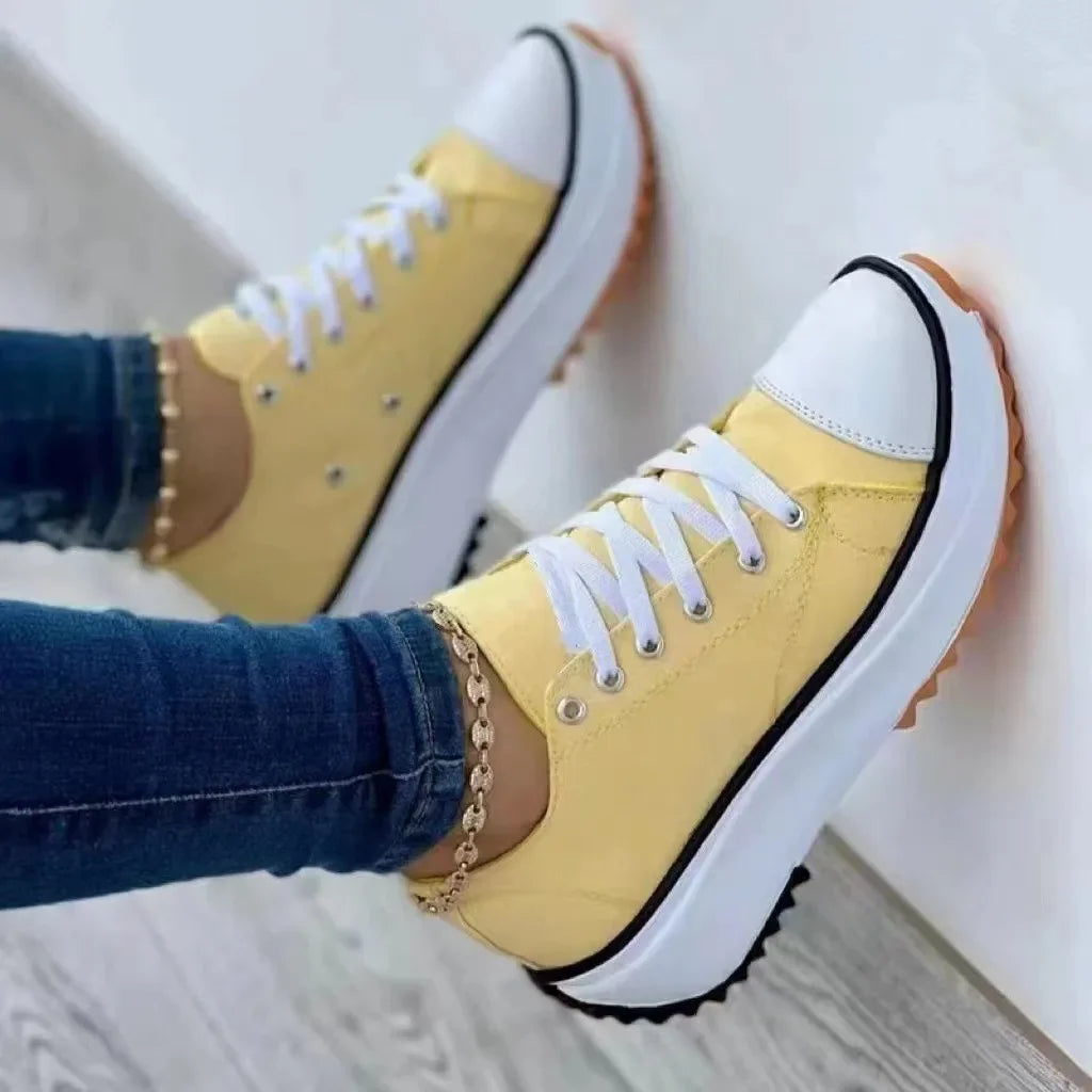 Lencensa - Chaussures Femme Premium | Baskets Toile Décontractées de Qualité Supérieure