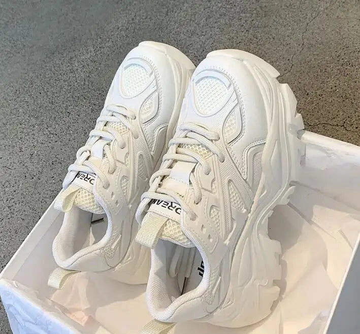Baskets Femme Plateforme - Chaussures Sport Décontractées Été