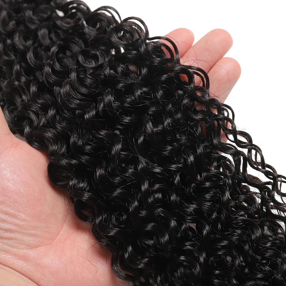 Mèches péruviennes 100% naturelles Remy, cheveux crépus bouclés, couleur naturelle, Extensions de cheveux humains vierges, 10-30 pouces, pour femmes noires