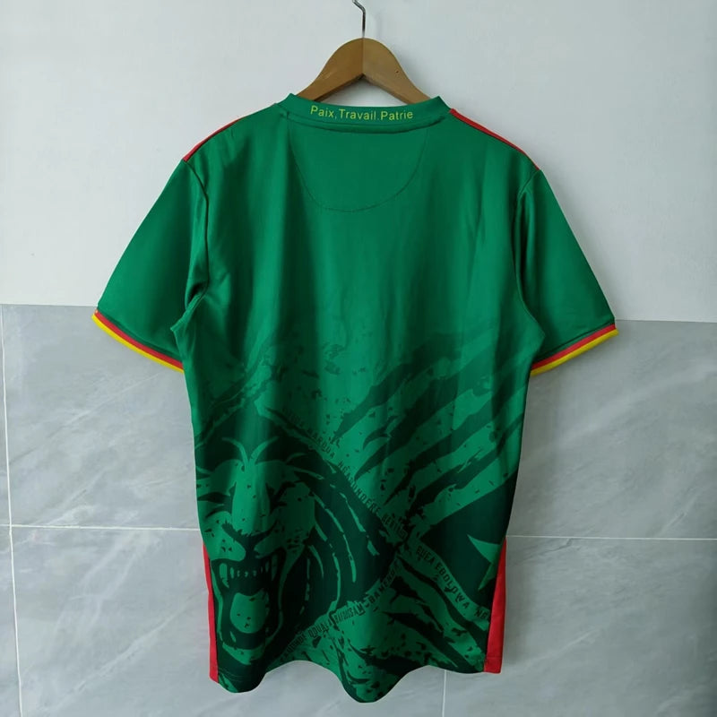 Maillot Cameroun 2025-26 Officiel - Jersey Lions Indomptables Impression 3D Séchage Rapide - Lencensa 