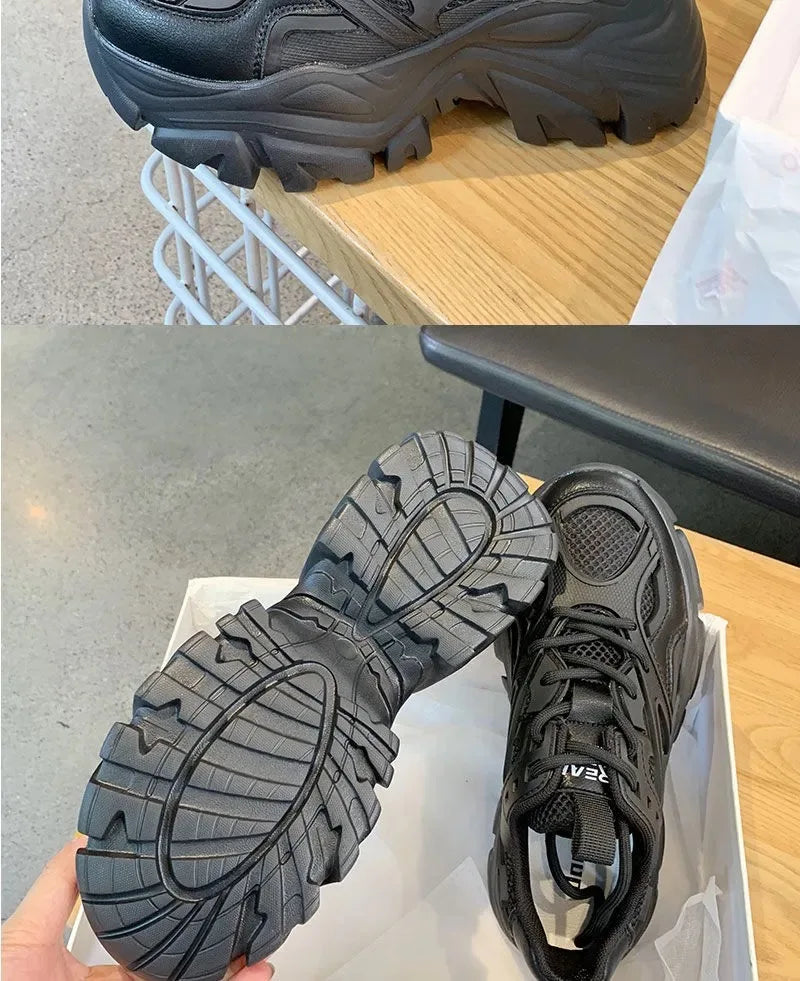 Baskets Femme Plateforme - Chaussures Sport Décontractées Été
