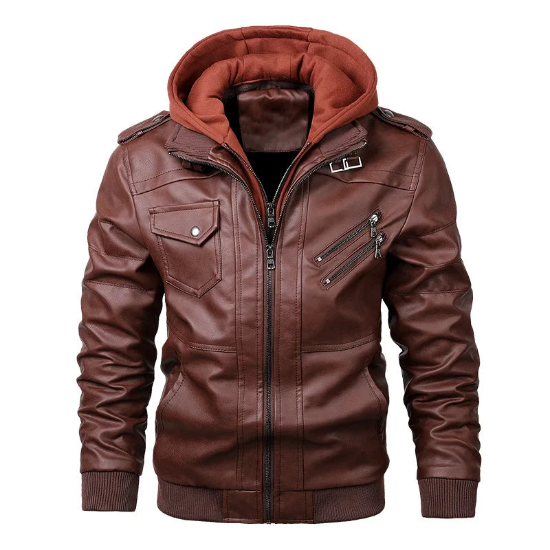 Veste Moto Premium Lencensa - Cuir Polyuréthane Biker Automne - Qualité Exceptionnelle