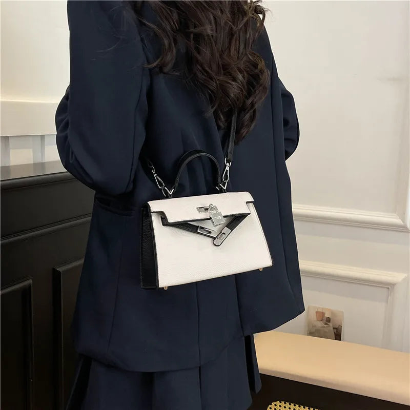 Sac à main de marque de luxe pour femmes en cuir fin, sac messager à bandoulière de styliste célèbre, fourre-tout élégant pour dames