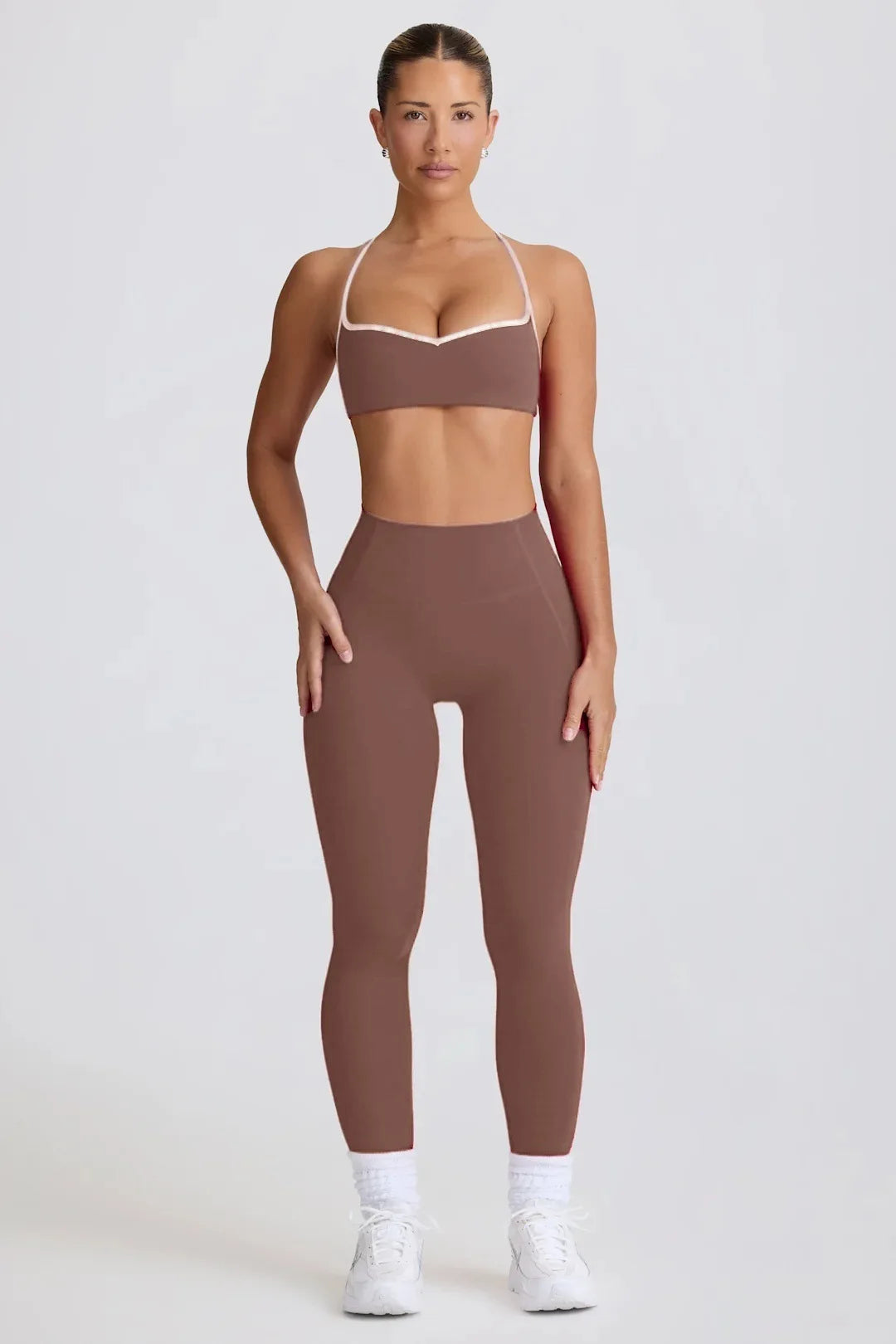 Ensemble Yoga Femme FUBEIKE - Short Taille Haute + Top Sport 2 Pièces - Lencensa 