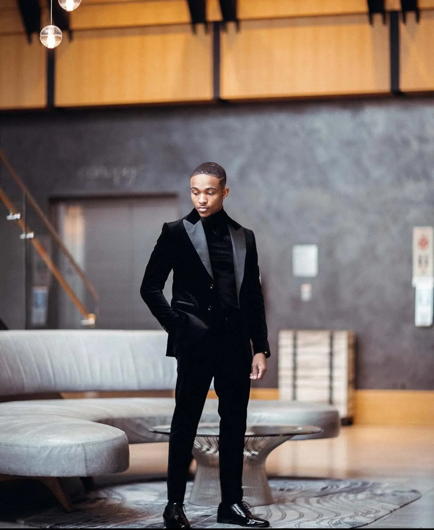Costume Velours Homme - Smoking Mariage GroomTIME Luxe 2 Pièces