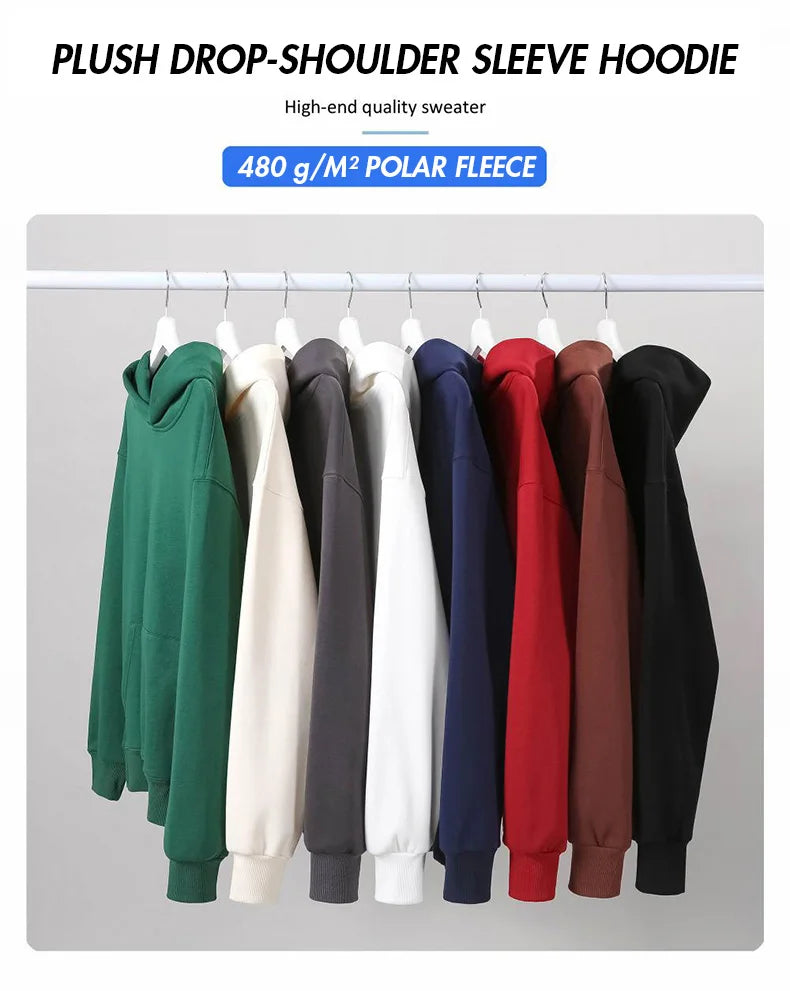 Sweat à Capuche Homme Femme - Coton Épais Doublure Polaire Unisexe - Lencensa 