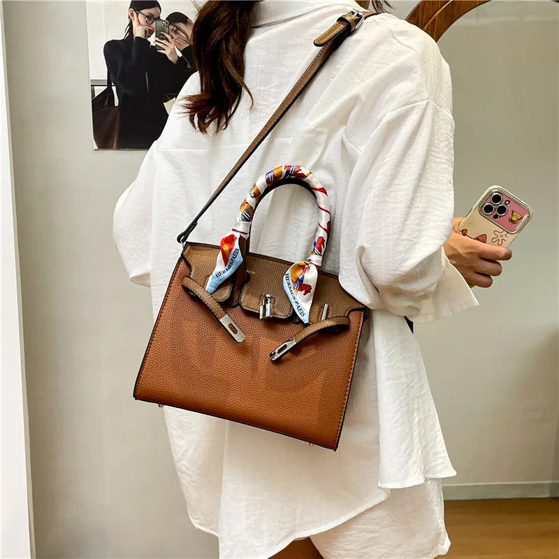 Sac à main de luxe léger et Portable pour femmes, sac à main de tempérament pratique, multifonctionnel, polyvalent, grande capacité, mode Simple - Lencensa 