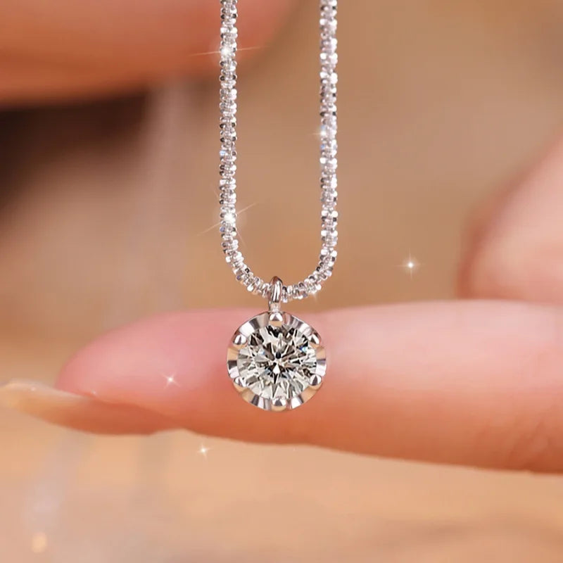 Collier Couronne Moissanite VVS1 - Argent Sterling 925 Certifié