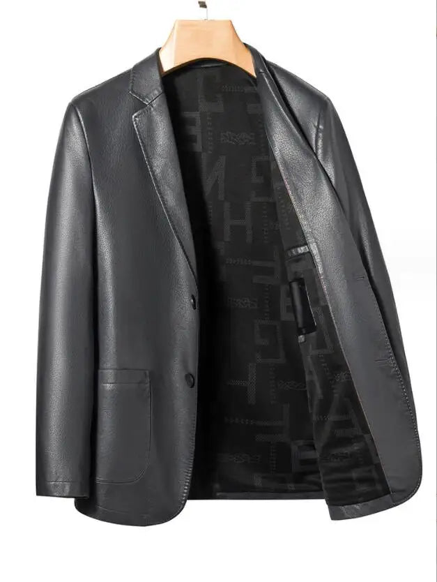 Veste Cuir Premium Lencensa - Manteau Décontracté Haute Qualité - Excellence Automne-Hiver
