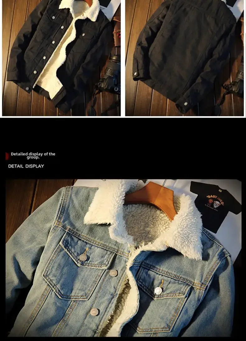 Veste Jean Premium Lencensa - Doublée Polaire Rembourrée Coton - Qualité Exceptionnelle Automne-Hiver - Lencensa 