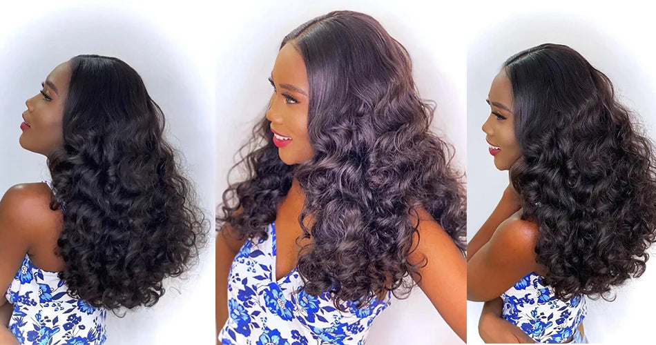100% cheveux vierges brésiliens bruts Double dessiné vague rebondissante 13x4 dentelle frontale perruque 250% densité 4X4 HD dentelle fermeture porter et aller perruques