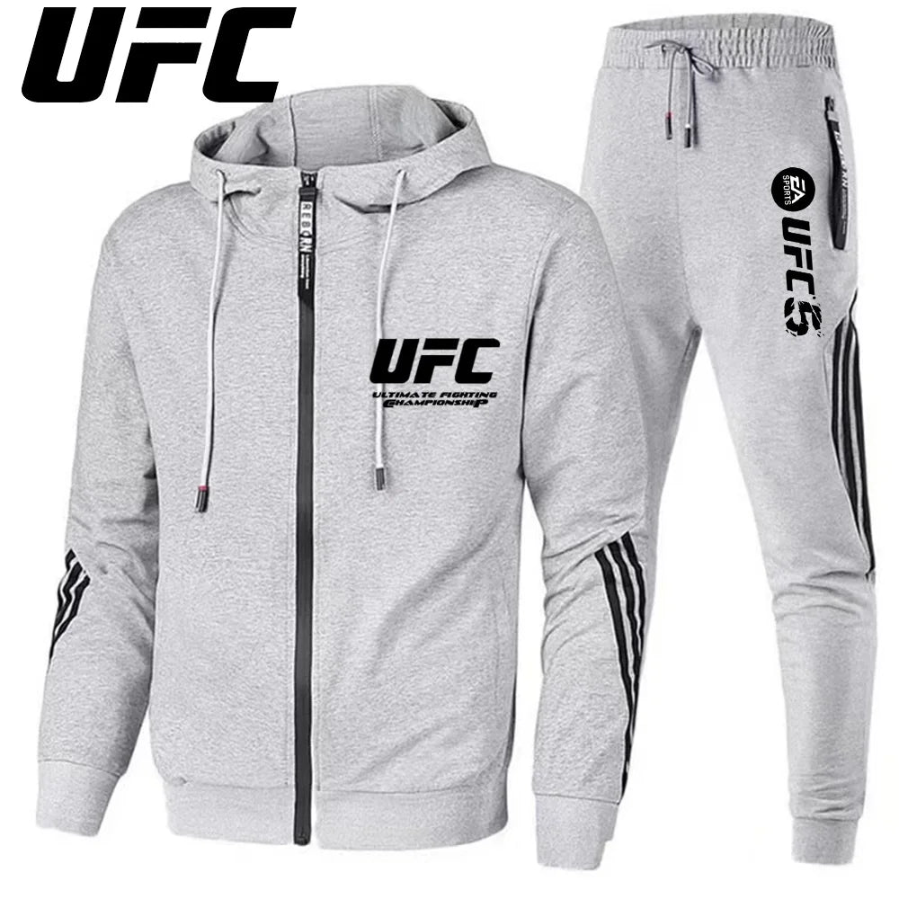 Ensemble de Sport UFC Frontier - Survêtement Homme Femme avec Veste à Capuche et Zip - Lencensa 