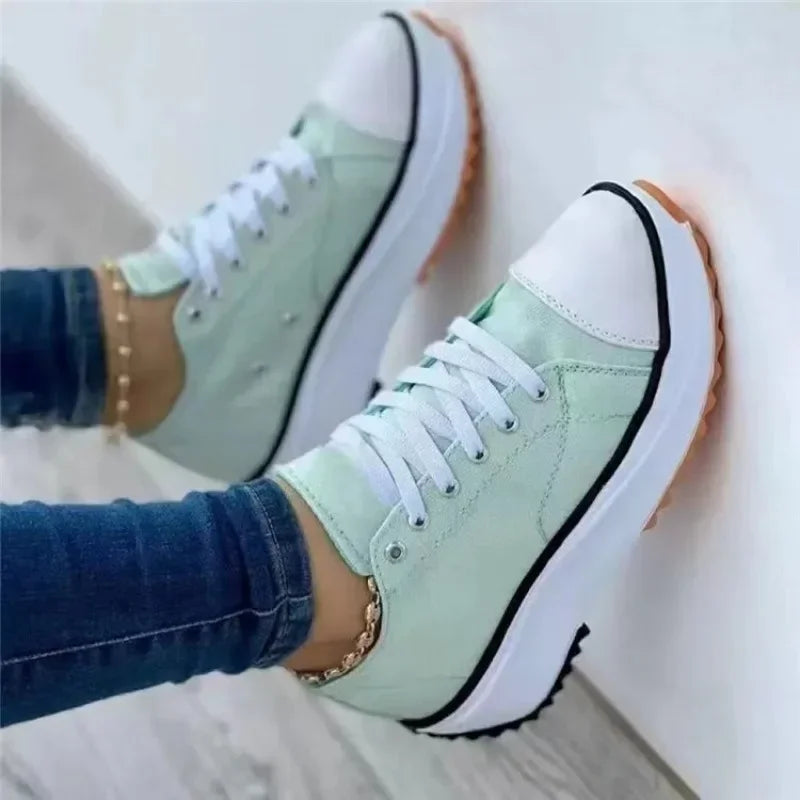 Lencensa - Chaussures Femme Premium | Baskets Toile Décontractées de Qualité Supérieure