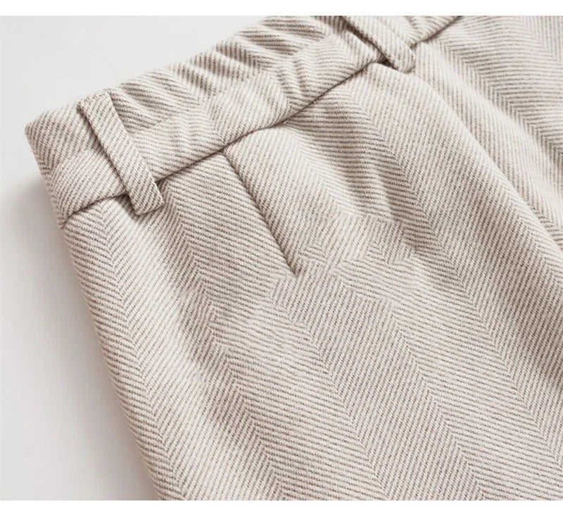 Sarouel Lencensa - Pantalon Velours Taille Haute Élastique Femme Automne-Hiver
