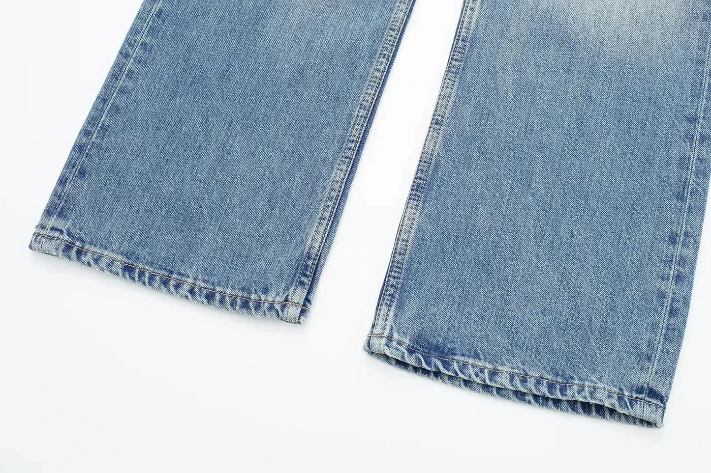 Jean Patchwork Premium Lencensa Femme - Denim Haute Qualité Taille Moyenne
