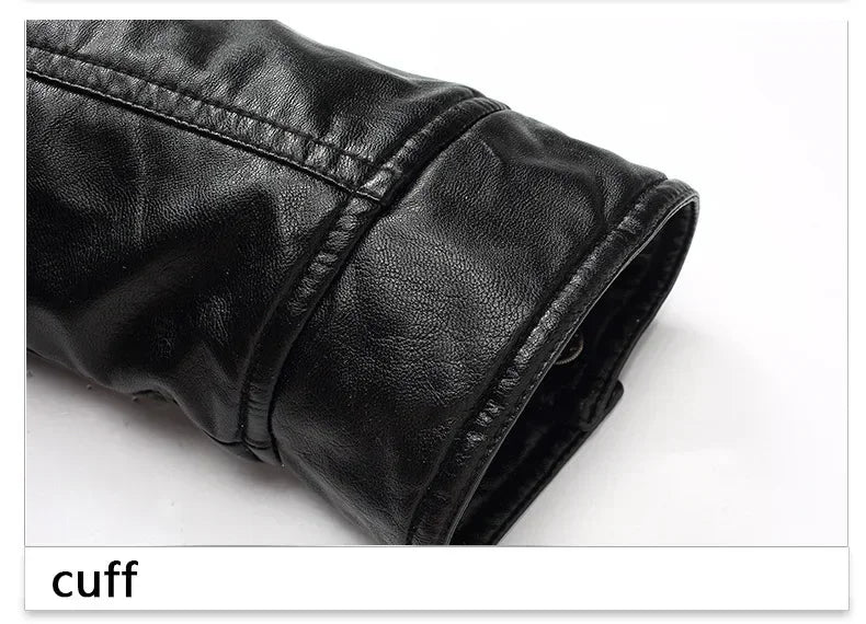 Veste en cuir PU pour hommes, Plus Velvet, Blazer décontracté, Coupe couvertes, CombJacket, Streetwear, Cuir trempé, Vintage