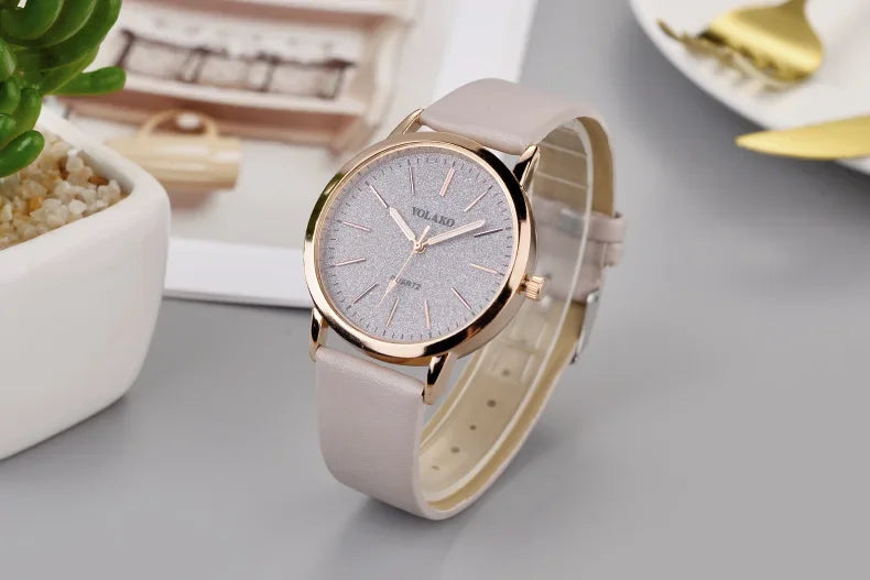 Montre-bracelet en cuir à quartz pour femme, montres pour femme, marque de luxe, mode féminine