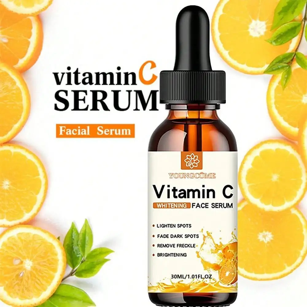 L'essence pour le visage à la vitamine C contient l'acide hyaluronique dissolvant de taches foncées réparation hydratante Essence Anti-âge soins de la peau du visage 30ml