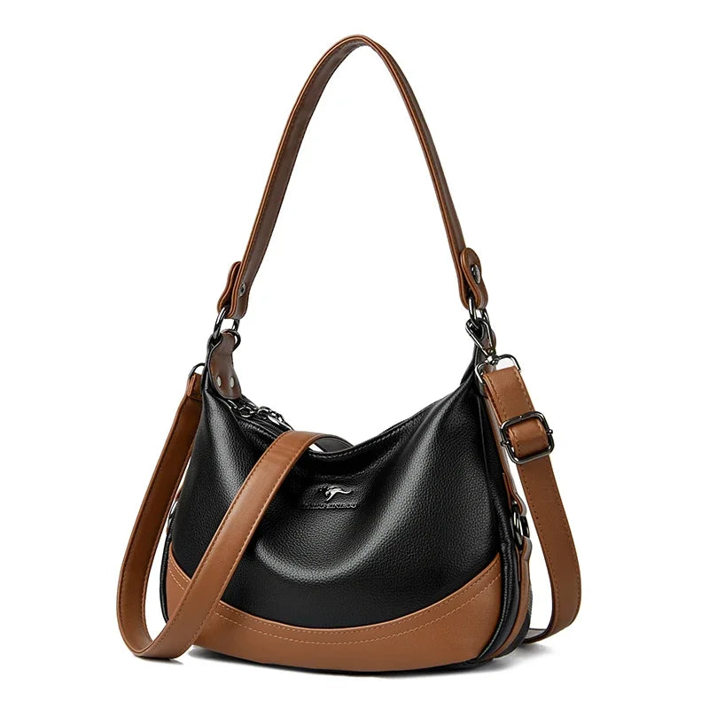 Sac à main en cuir souple pour femme, sac à bandoulière, sac messager décontracté, haute qualité, créateur de luxe, initié, nouveau