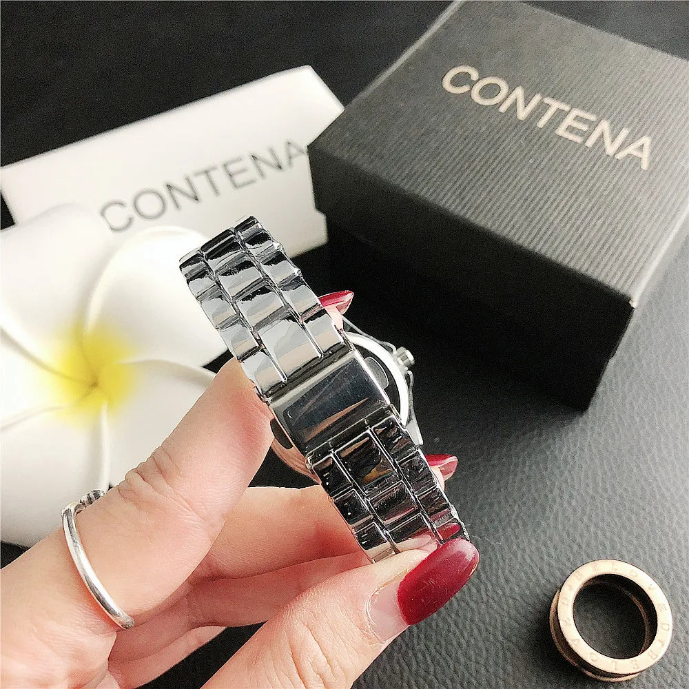 Montre pour femme Top marque de luxe en acier inoxydable strass Quartz montre-bracelet pour femmes mode robe dames horloge montre femme