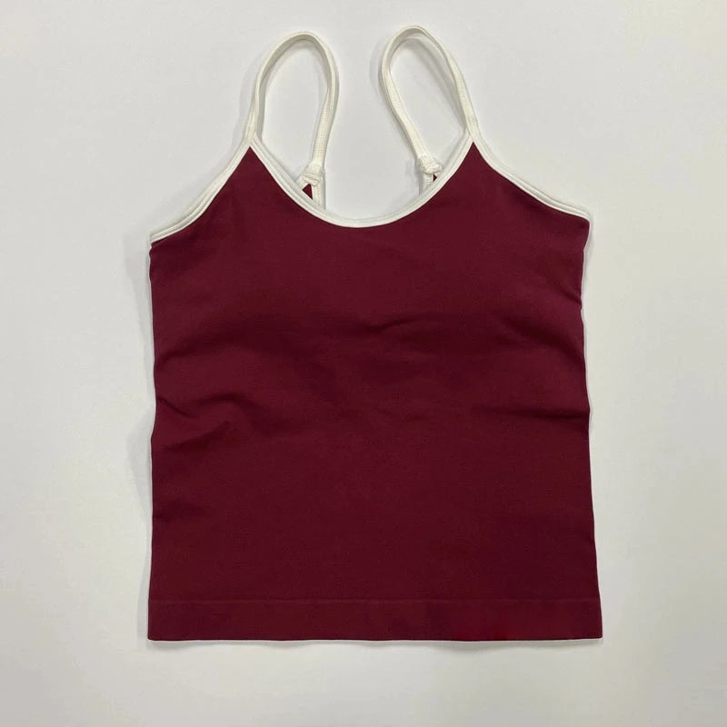 Ensemble Yoga Femme Seamless - Legging + Brassière Anti-Choc Bretelles Croisées - Lencensa 