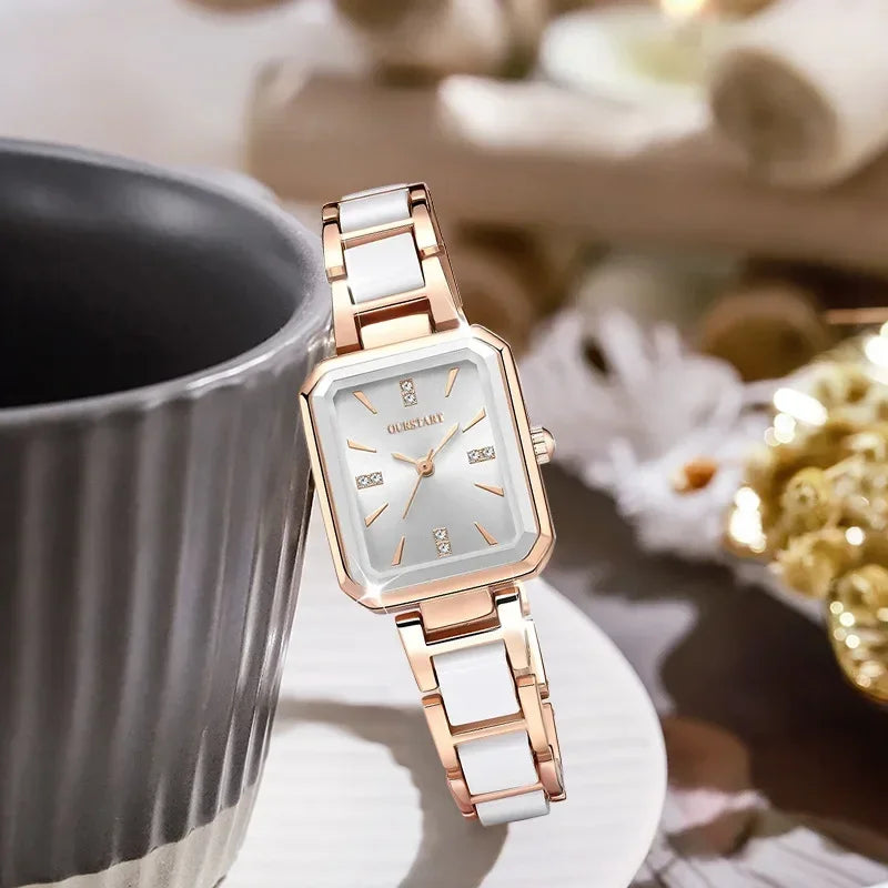 Mode femmes élégantes Montre polyvalente cadran carré montres à Quartz de luxe dames cadeaux montres Reloj Mujer Montre Femme