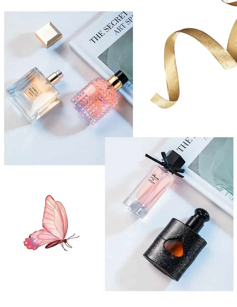 Coffret cadeau de parfum frais et durable pour femme, parfum floral végétal, parfum frais, original, 105ml, ensemble de 4 pièces - Lencensa 