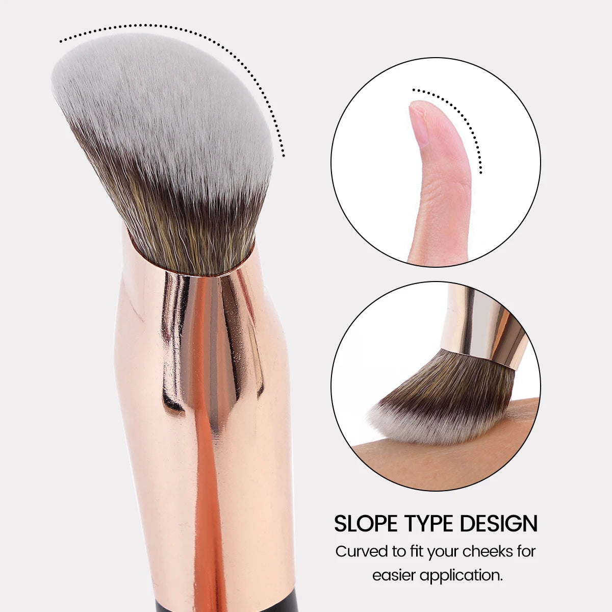 MAANGE – pinceaux de fond de teint profilés, pinceaux de maquillage pour le visage, pour fond de teint liquide ou crème, outil de maquillage pour la beauté - Lencensa 