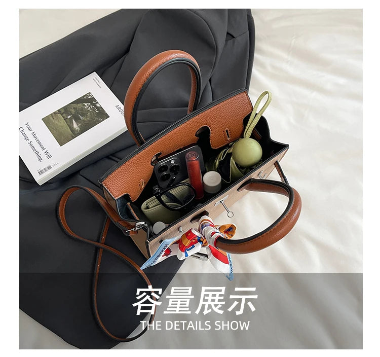 Sac à main de luxe léger et Portable pour femmes, sac à main de tempérament pratique, multifonctionnel, polyvalent, grande capacité, mode Simple - Lencensa 