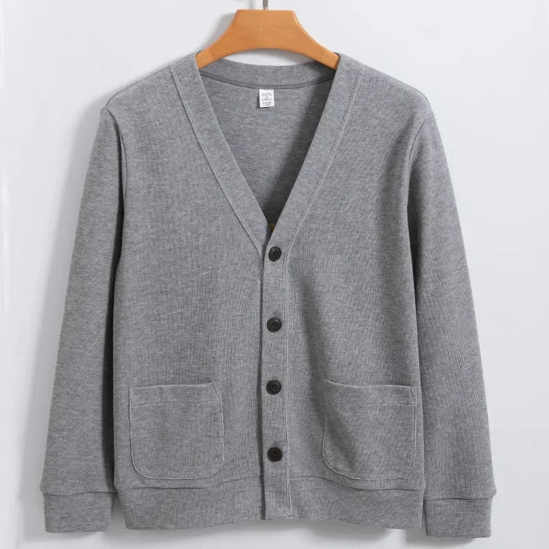 Cardigan Homme BROWON - Pull Col V 80% Coton Mode Coréenne - Lencensa 