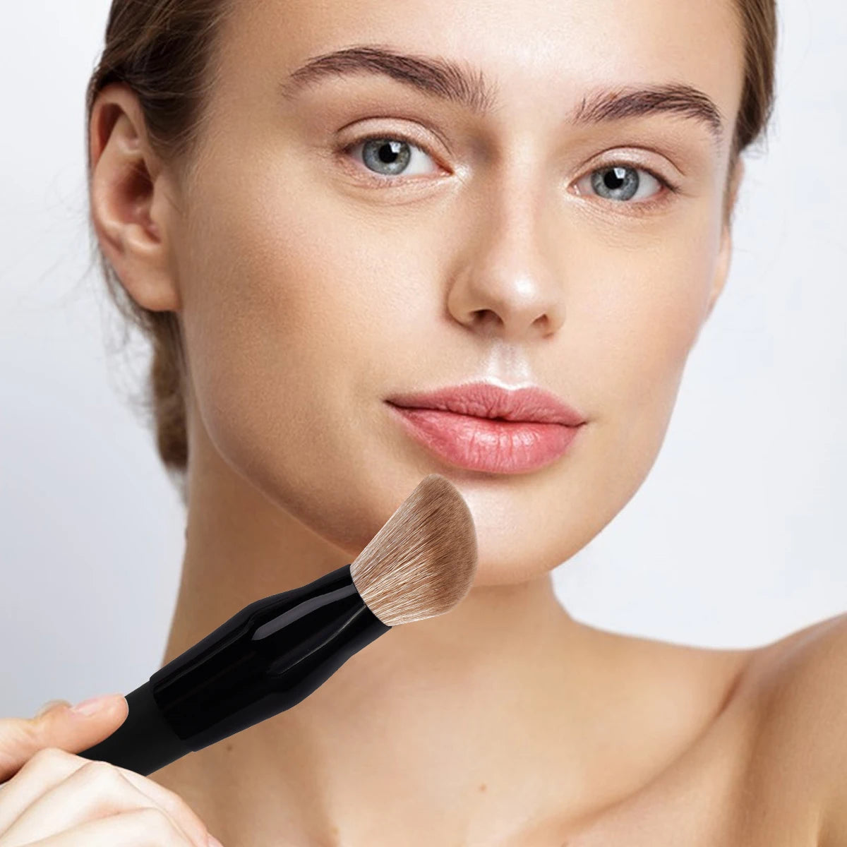 MAANGE – pinceaux de fond de teint profilés, pinceaux de maquillage pour le visage, pour fond de teint liquide ou crème, outil de maquillage pour la beauté - Lencensa 