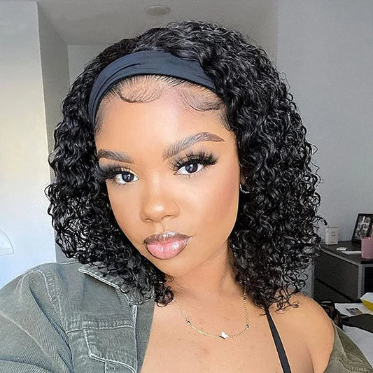 Perruques brésiliennes crépues bouclées, cheveux humains sans colle, entièrement fabriqués à la Machine, perruques courtes Bob bouclées pour femmes, 180%