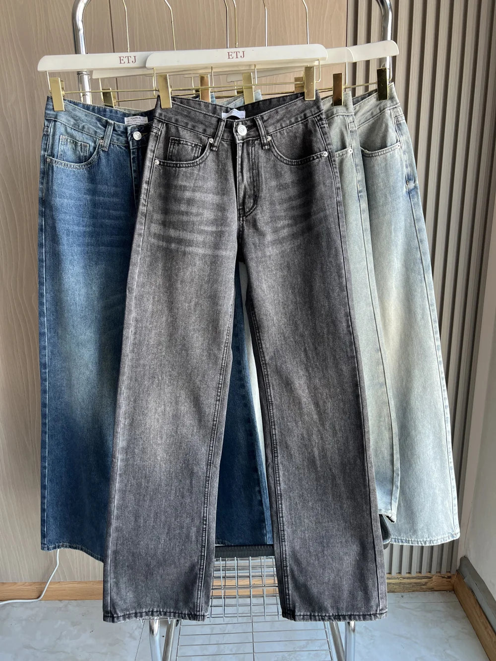 Jean Premium Femme Z1975 - Denim Haute Qualité Taille Droite Y2K 2025
