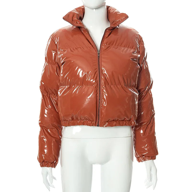 Cardigan Femme Col Montant Y2K - Manteau Streetwear Automne Hiver
