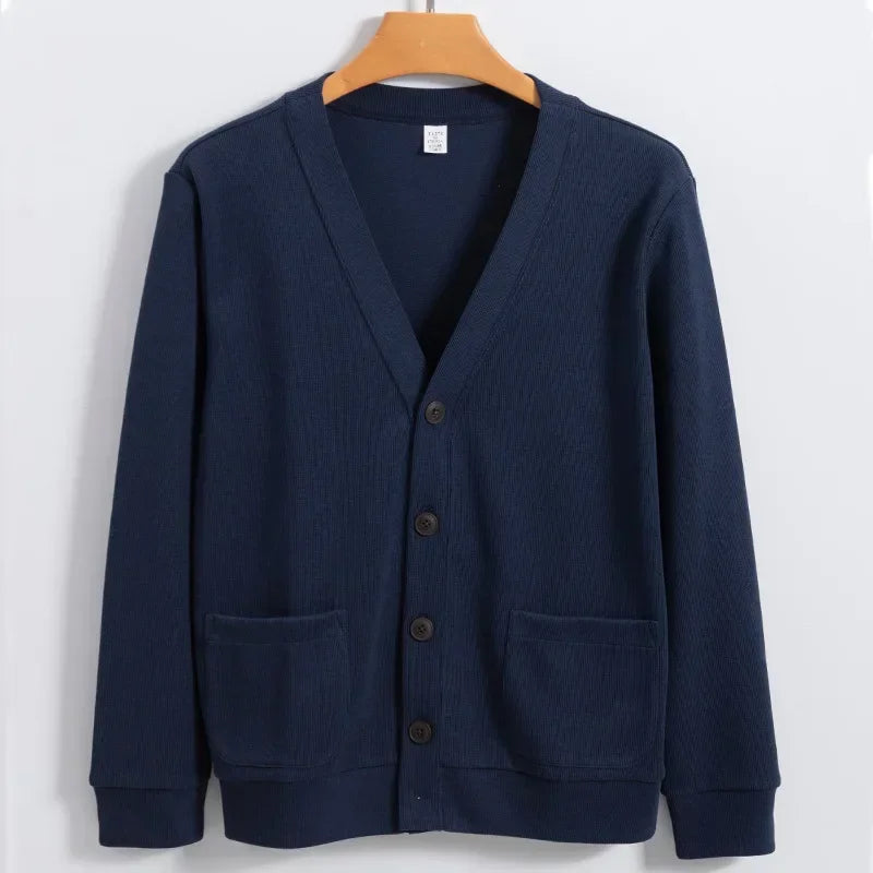 Cardigan Homme BROWON - Pull Col V 80% Coton Mode Coréenne - Lencensa 