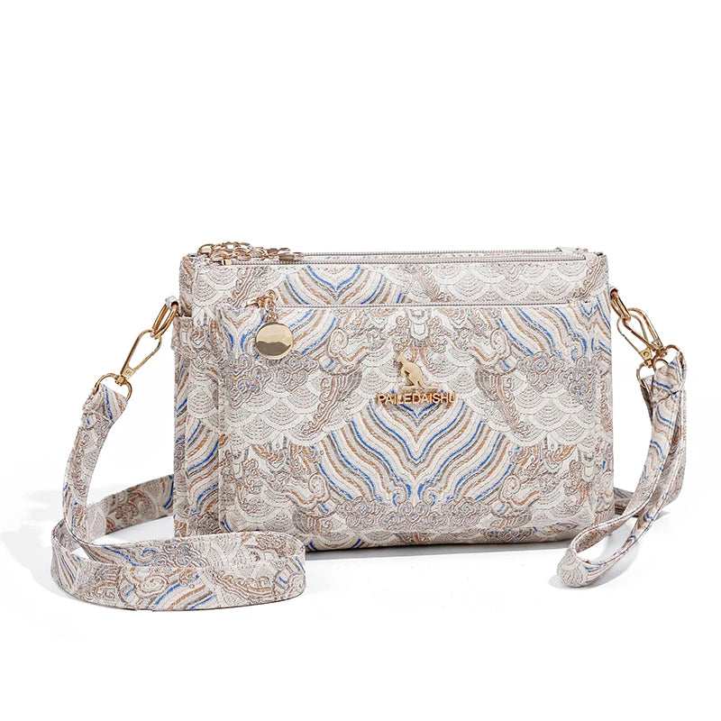 Sac à Main en Cuir de Luxe pour Femme, Sacoche de Marque Authentique, de Styliste, à Bandoulière, Multicouche, 03 Utilisation
