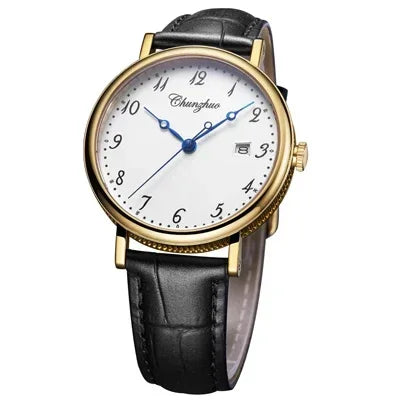 Montre à quartz ultra-plate pour hommes, mouvement d'anticorps contractés, 38mm, acier inoxydable importé du 10/2019 sur